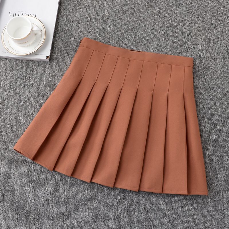 2020 Spring New Trendy Short Skirt Student Korean Style Black Pleated Skirt High Waist A-Line Skirt Women's Ins Skirt