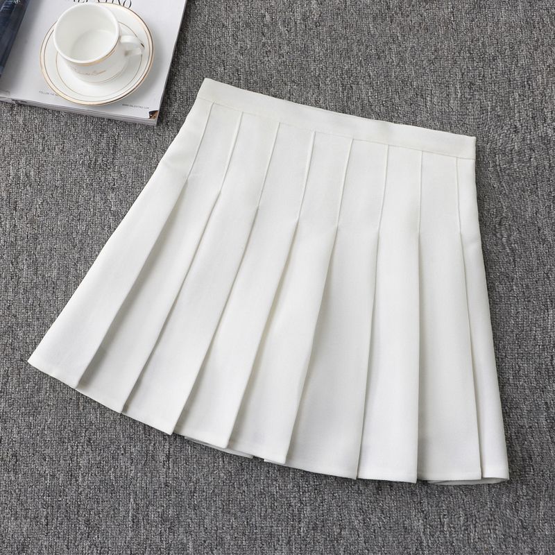 2020 Spring New Trendy Short Skirt Student Korean Style Black Pleated Skirt High Waist A-Line Skirt Women's Ins Skirt