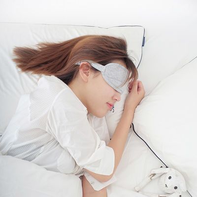 8H凉感眼罩家用学生助眠舒缓宿舍出差抗菌遮光全棉透气夏季眼罩F1