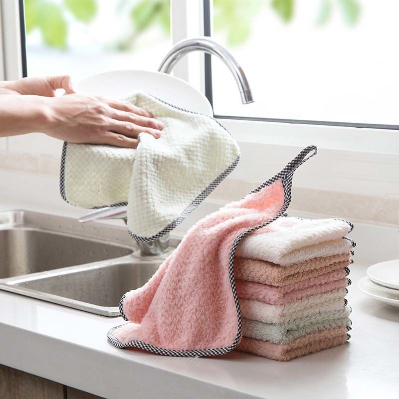 厨房吸水擦桌洗碗布擦手巾家务清洁百洁布加厚不掉毛洗碗布