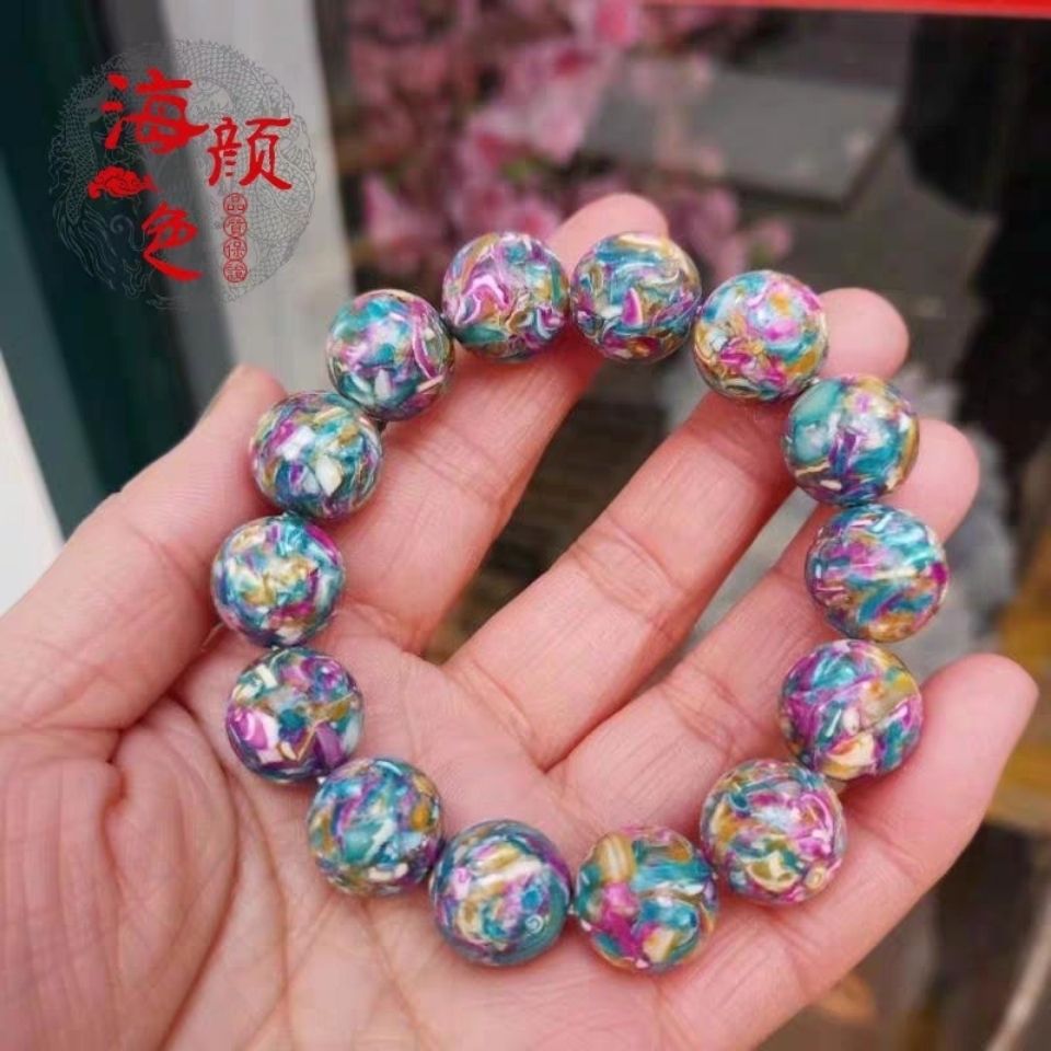 天然貝殼海螺手鍊鮑魚貝韓國簡約大氣海邊度假情侶款母貝圓珠手串