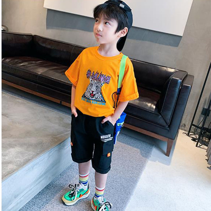 Boys' shorts summer wear new children's Capris middle and large children's casual pants