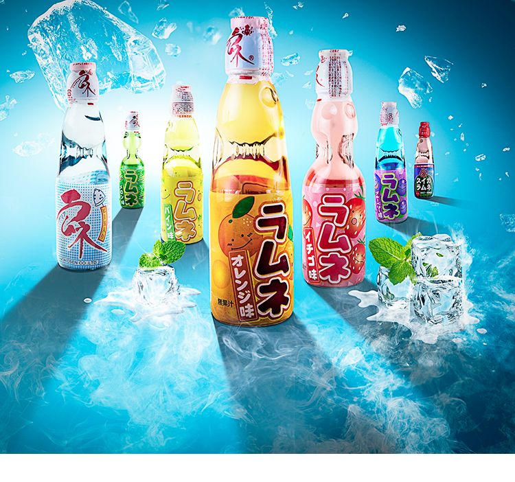日本进口饮料哈达波子汽水弹珠汽水网红同款碳酸饮料高颜值饮品