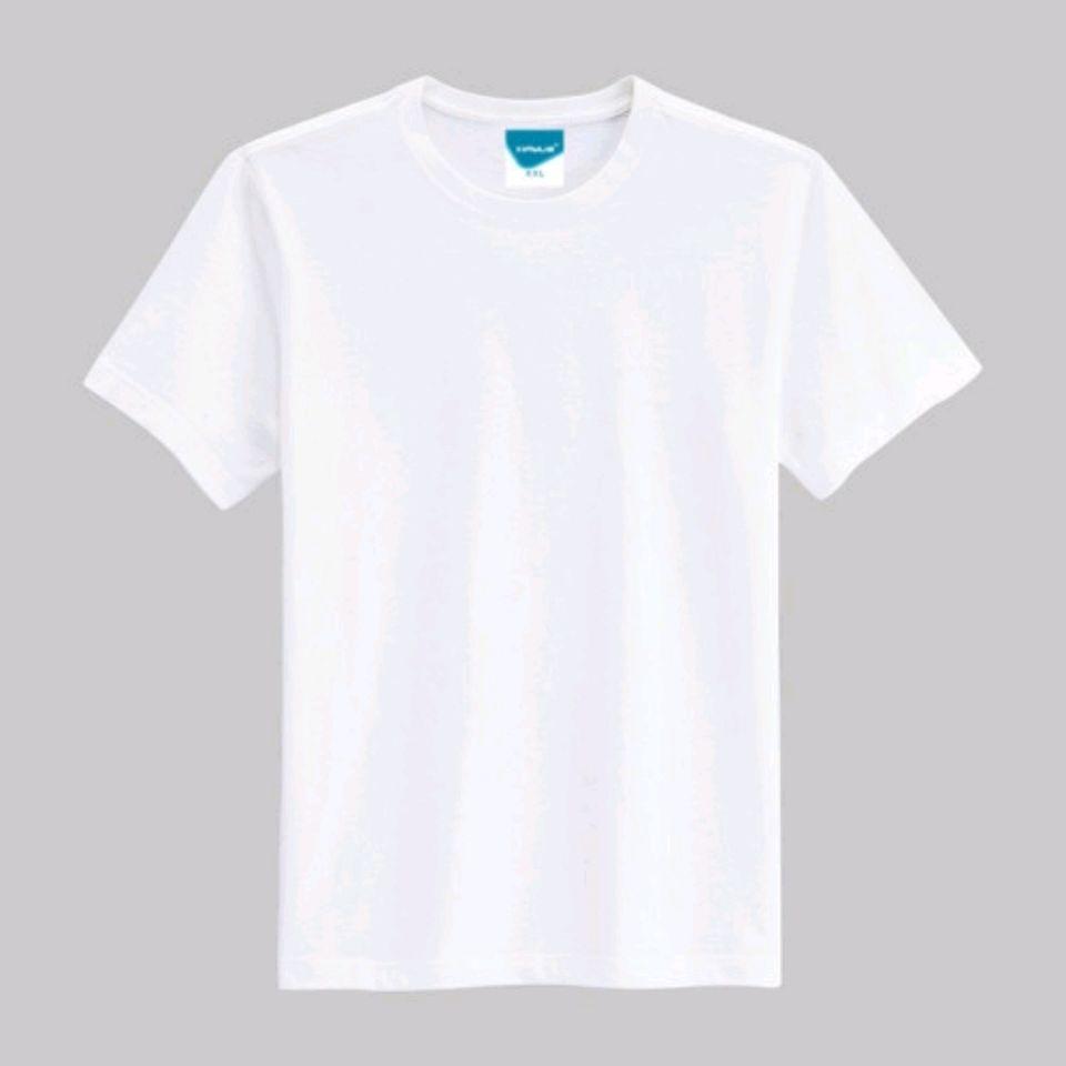 厂家直销200克白色精梳棉圆领短袖男女t恤文化衫班 班服来图定制