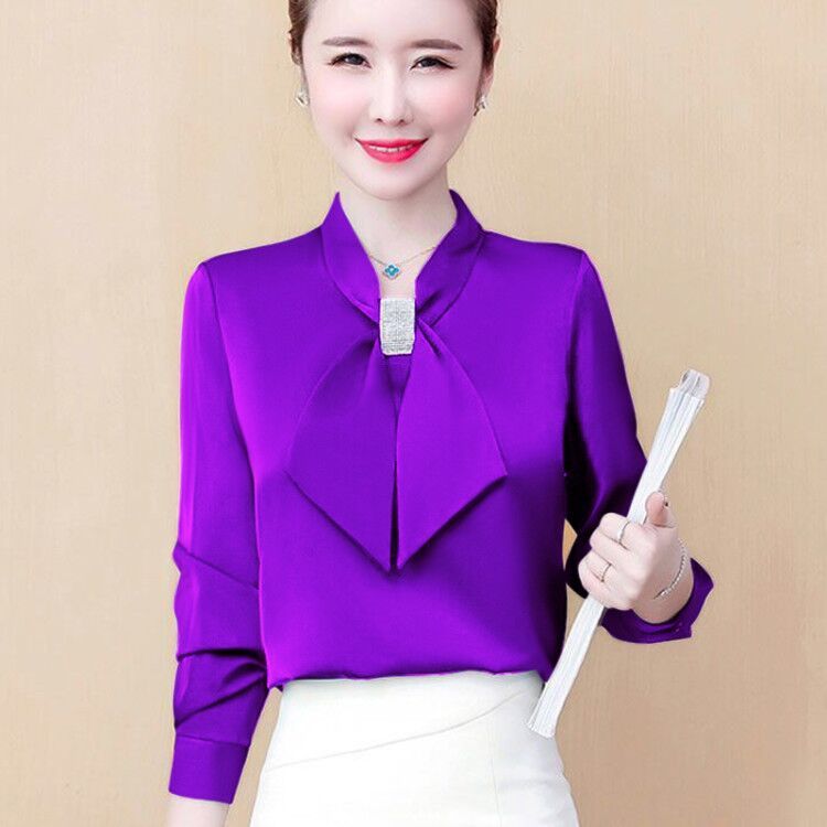長袖雪紡衫秋裝女新款打底衫2020新款衣服春秋款襯衣寬鬆T恤上衣