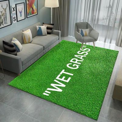 宜家IKEA 湿草地wet grass OFF-WHITE ow联名玛克拉德潮牌地毯