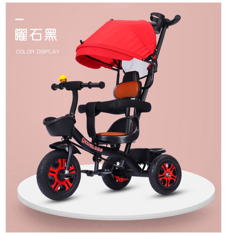 新款宝宝脚踏车婴儿手推车大号轻便1-3-6岁小孩自行车儿童三轮车