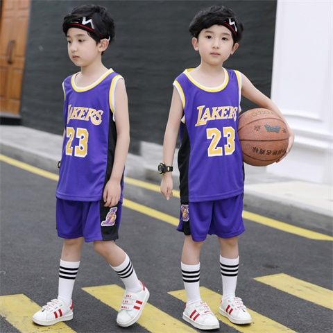 New boys' and girls' basketball suit summer two piece primary school students' sleeveless shorts vest sportswear