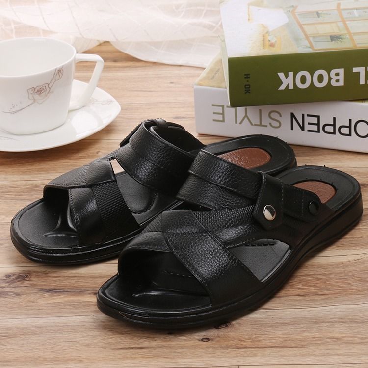 Pull back sandals and slippers men's breathable non-slip men's beach shoes summer sandals dual-use sandals and slippers casual trend new