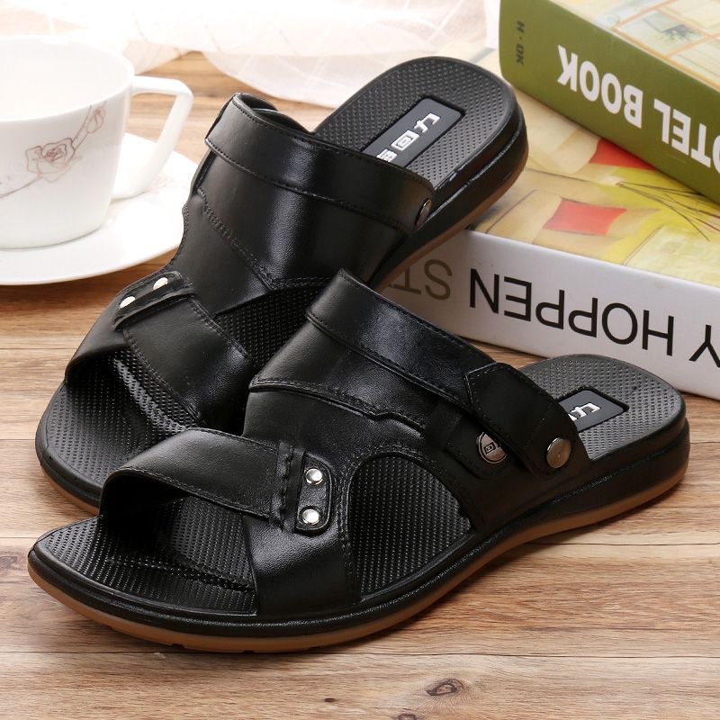 Pull back sandals and slippers men's breathable non-slip men's beach shoes summer sandals dual-use sandals and slippers casual trend new