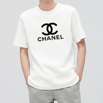 【高端顶级品质面料】纯棉冰丝弹力圆领休闲情侣款香奈儿短袖t恤