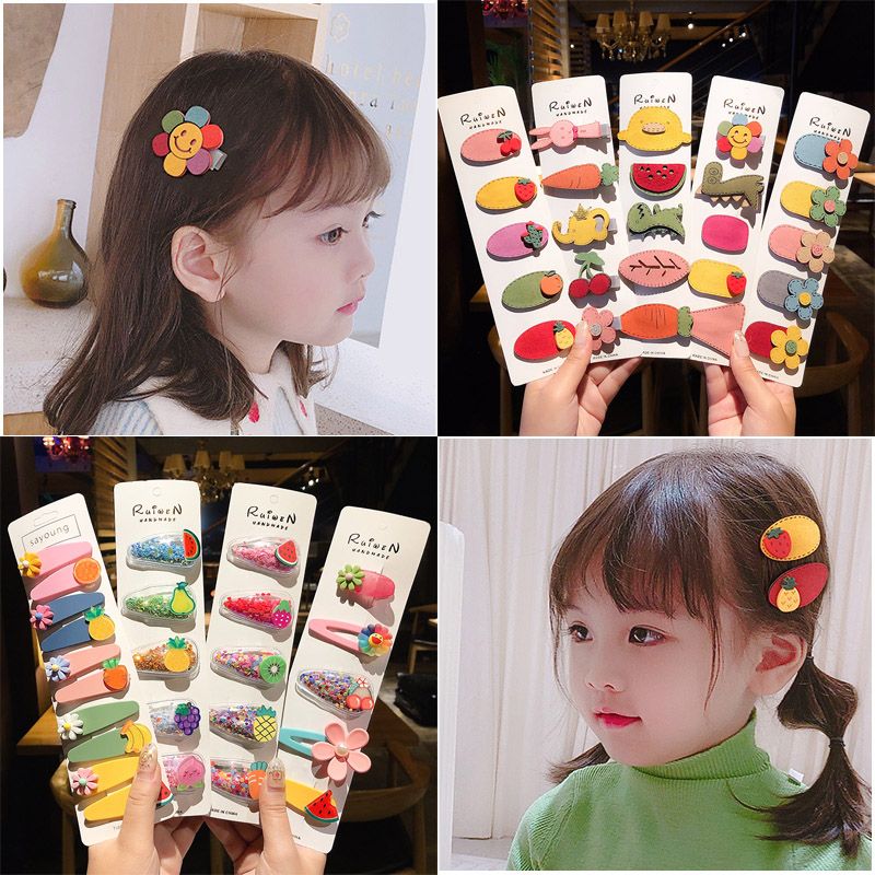 Korean children's hairpin girl hairpin little girl headdress broken hair baby clip Princess Baby Girl hairpin BB clip