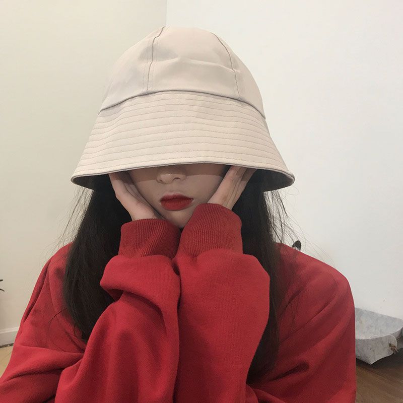 Spring and summer basin hat net red Korean version of tide bucket face covering fisherman's Hat Women's summer ins Japanese sun proof sunshade hat