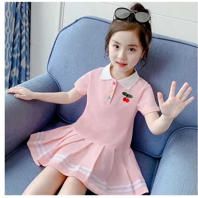 女童連衣裙夏裝2022新款洋氣韓版網紅寶寶小女孩夏季兒童公主裙子