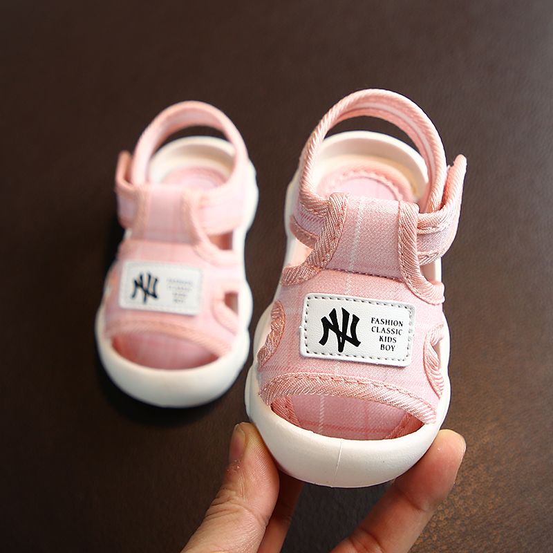 Summer baby sandals cloth shoes children's sandals soft soled antiskid baby walking shoes boys and girls cool shoes 0-3 years old