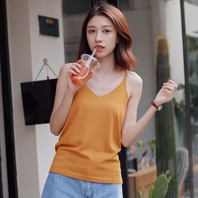 大码吊带背心女外穿针织宽松遮肚性感冰丝无袖上衣胖mm200斤夏季