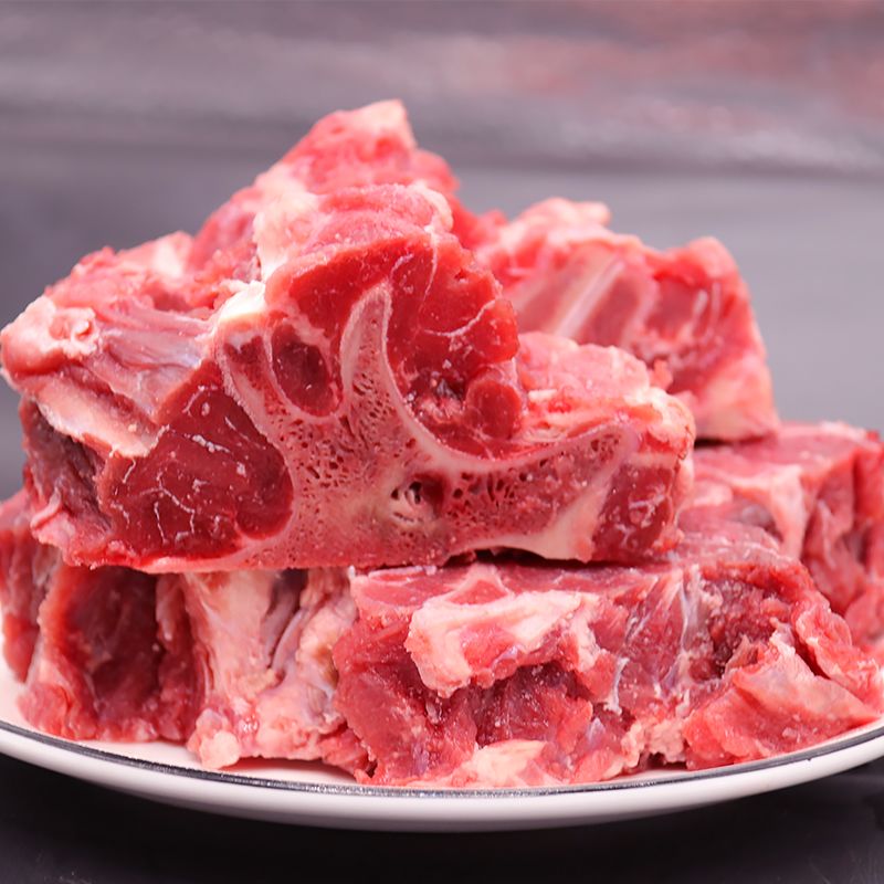 牛脊骨大骨5斤牛骨头熬汤牛大骨批发新鲜冷冻牛脖骨带肉火锅食材