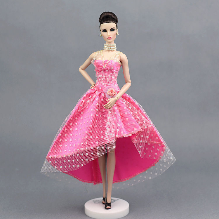 30cm芭比娃娃衣 6分娃衣服装心怡超模可穿婚纱公主裙 晚装 礼服裙