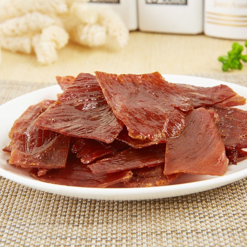 特價包郵靖江正宗雙魚豬肉脯金獎肉脯肉乾308g付片100g200g自然片_雙