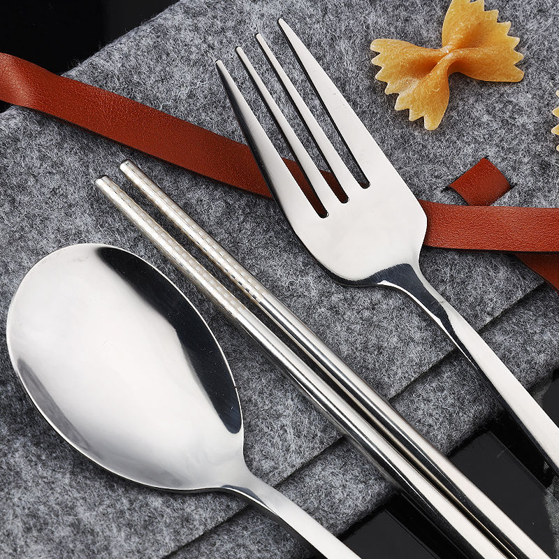 Stainless Steel Portable tableware set chopsticks spoon set