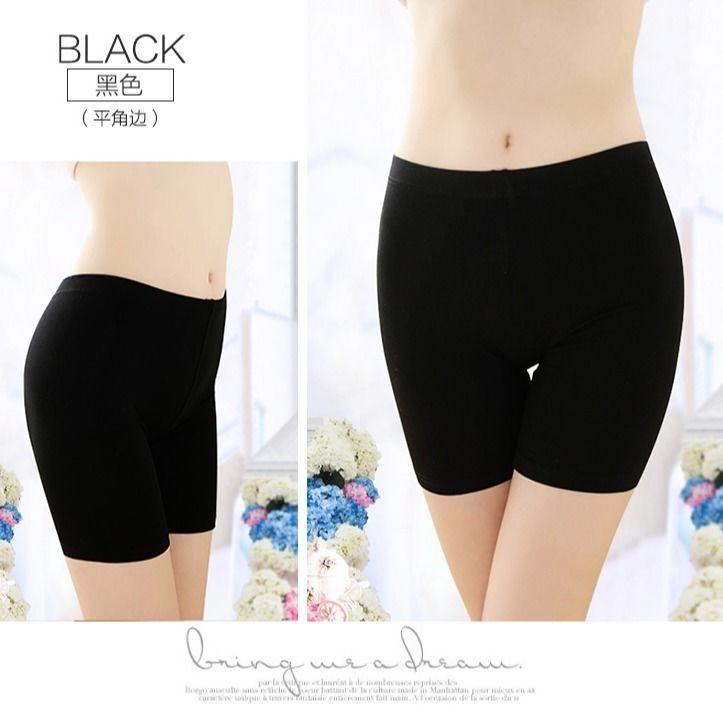 Women's safety pants women's large fat mm lace anti light running women's summer thin pocket three point shorts safety Leggings women