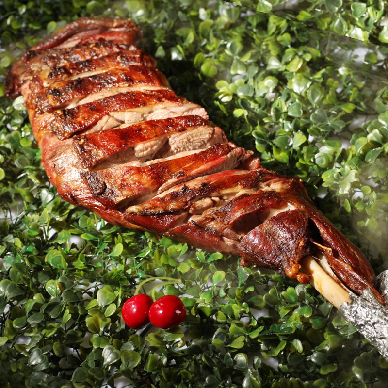 内蒙古现烤羊腿羊排新鲜羊肉烧烤熟食手撕原味孜然麻辣送刀送蘸料