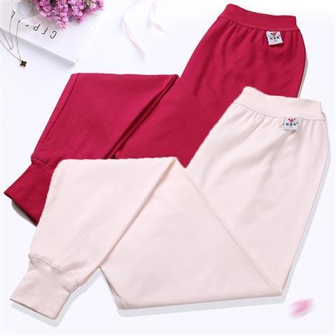 One piece women's pure cotton wool trousers long johns cotton middle-aged and elderly high waist long johns women's underpants