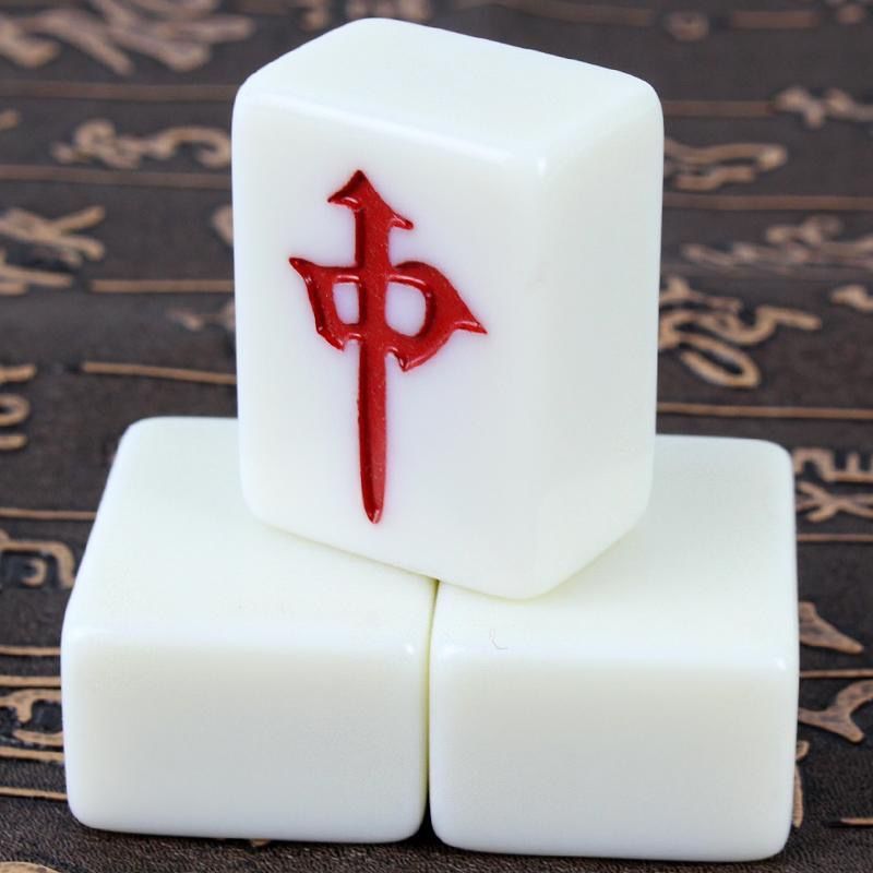 384244家用一级大号中号白玉麻将白玉石