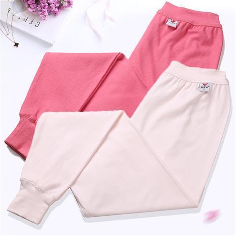 One piece women's pure cotton wool trousers long johns cotton middle-aged and elderly high waist long johns women's underpants