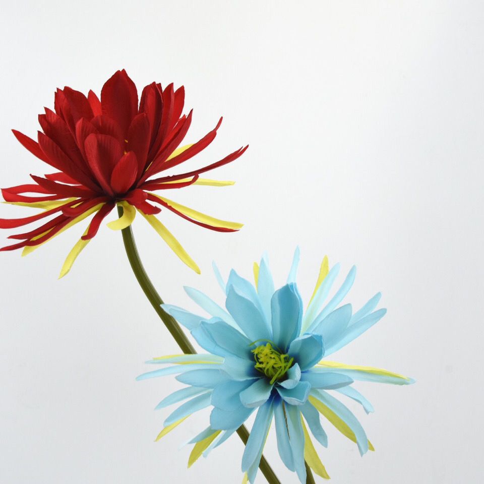 中国风汉服拍摄道具手持莲花昙花长绢花仿真家居饰品摆件假花古典 10月5日发完 虎窝拼