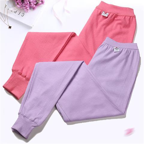 One piece women's pure cotton wool trousers long johns cotton middle-aged and elderly high waist long johns women's underpants