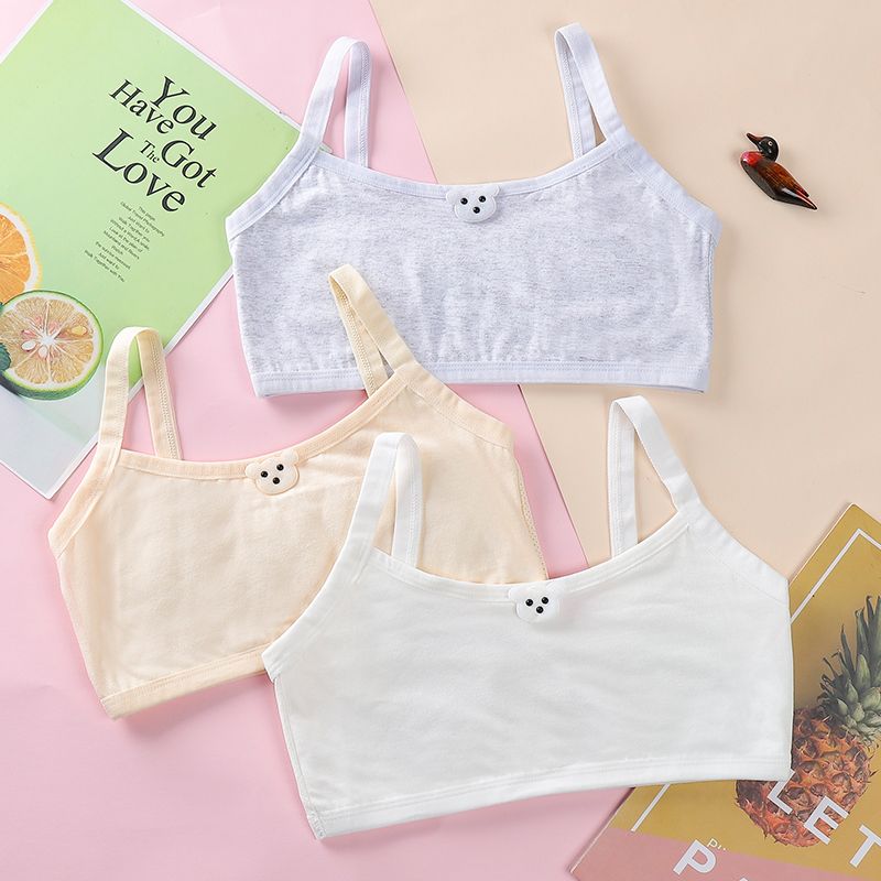 [2/3 packs] pure cotton girl development period vest underwear students 8-16 years old development period tube top sling
