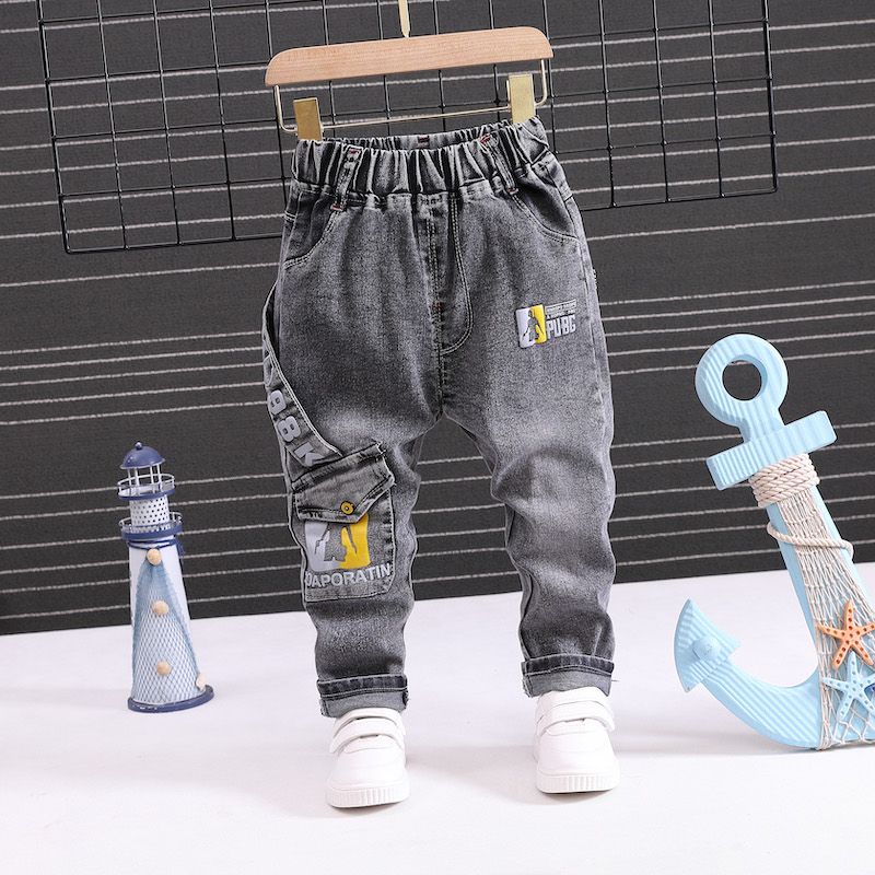Boys' pants baby spring and autumn children's jeans Korean version 2 elastic 3-year-old boys' jeans trousers 4 fashion children's clothes 6