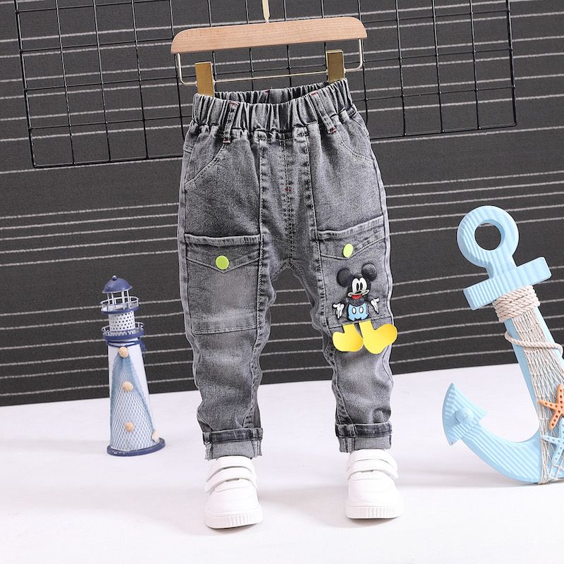 Boys' pants baby spring and autumn children's jeans Korean version 2 elastic 3-year-old boys' jeans trousers 4 fashion children's clothes 6