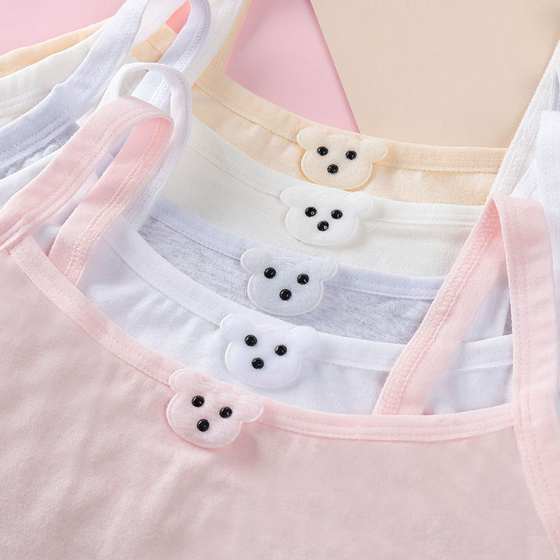 [2/3 packs] pure cotton girl development period vest underwear students 8-16 years old development period tube top sling