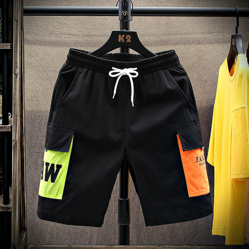 Shorts men's summer thin work wear Capris Korean version of the trend loose large sports pants men's casual pants