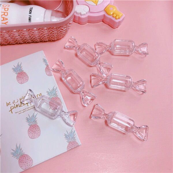 Cute Girl Heart Transparent Candy Storage Box Mini Going Out Portable Small Jewelry Earrings Medicine Storage Box