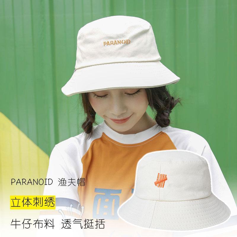 Fisherman's hat girl summer Japanese short hair Student Korean version versatile sunshade hat lovers travel sunscreen round face hat trend
