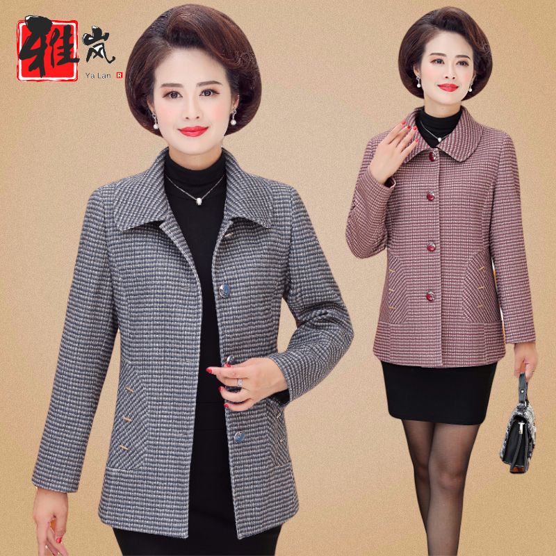 2020春秋季新款中年女士西装外套中老年妈妈时尚短款休闲气质上衣