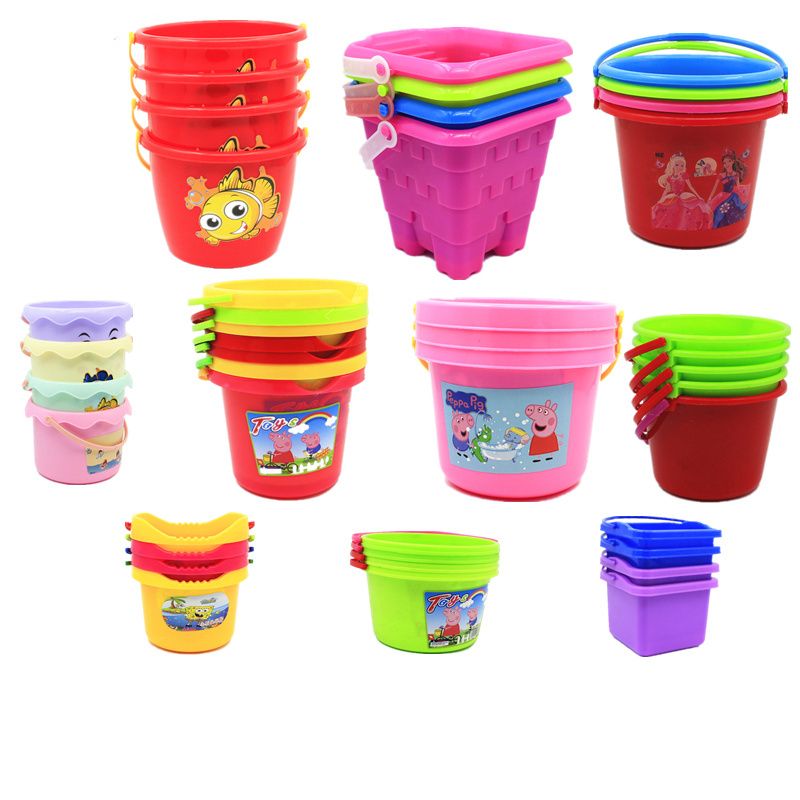 儿童玩沙玩水玩具桶沙滩玩具套装塑料桶大号单桶宝宝海边加厚水桶