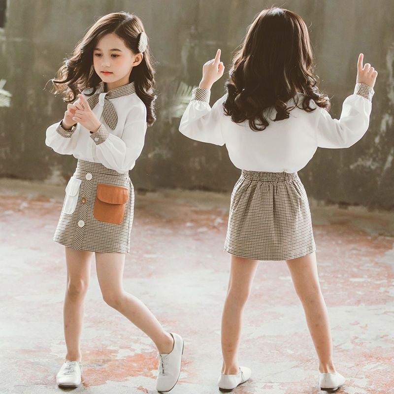Girls' super foreign style suit skirt spring dress 2020 new suit children's net red spring and autumn fashion children's fashion