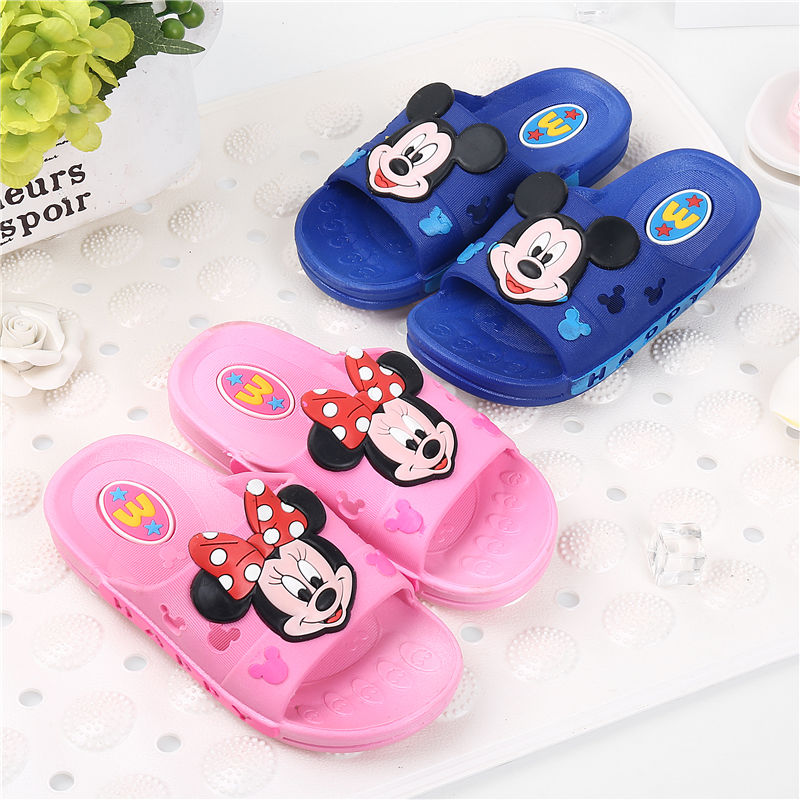 New style children's slippers Mickey summer 3-7 years old boys and girls indoor and outdoor antiskid baby cute cartoon sandals