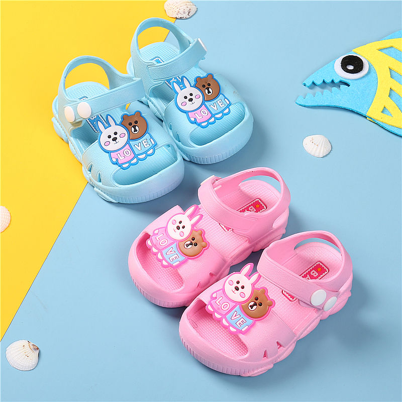 0-3-year-old Diaper Baby Boys' and girls' sandals summer cartoon toddlers non slip baby soft soled sandals