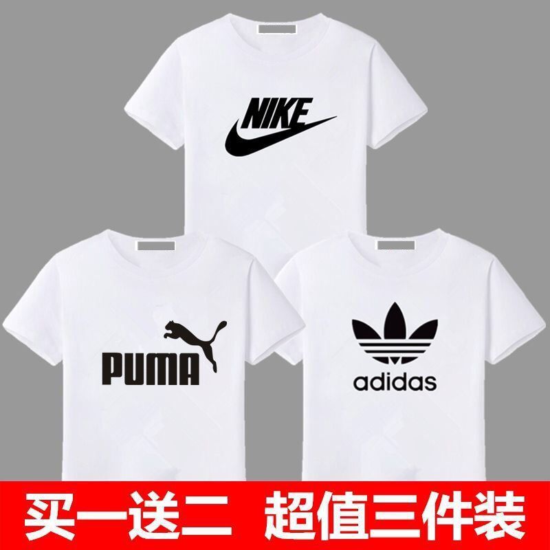 [100% cotton] [buy one get two free] summer short sleeve t-shirt men's loose large fashion men's half sleeve