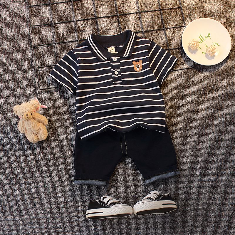 儿童套装男短袖t恤婴儿1-3-5岁宝宝小孩子衣服2022夏季新品两件套