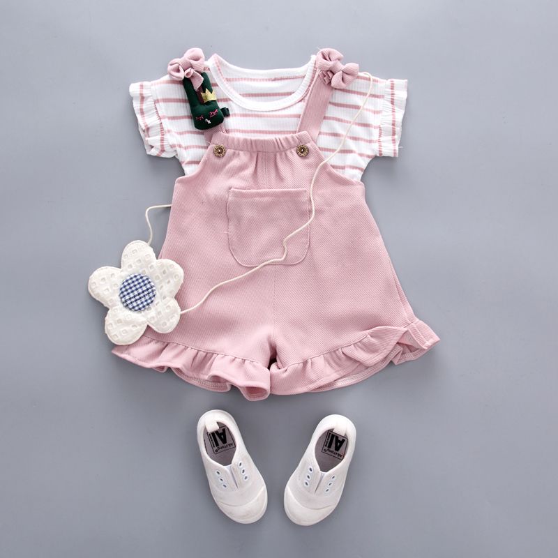 女童套装夏装童装新款儿童韩版衣服短裤女宝宝短袖两件套1-2-3岁4