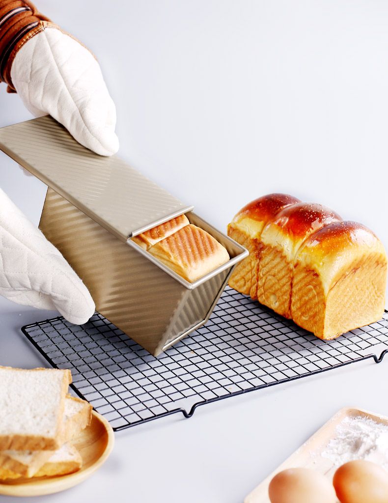 450g吐司模具烘焙烤箱家用烤面包模具不沾长方形土司盒加深蛋糕模