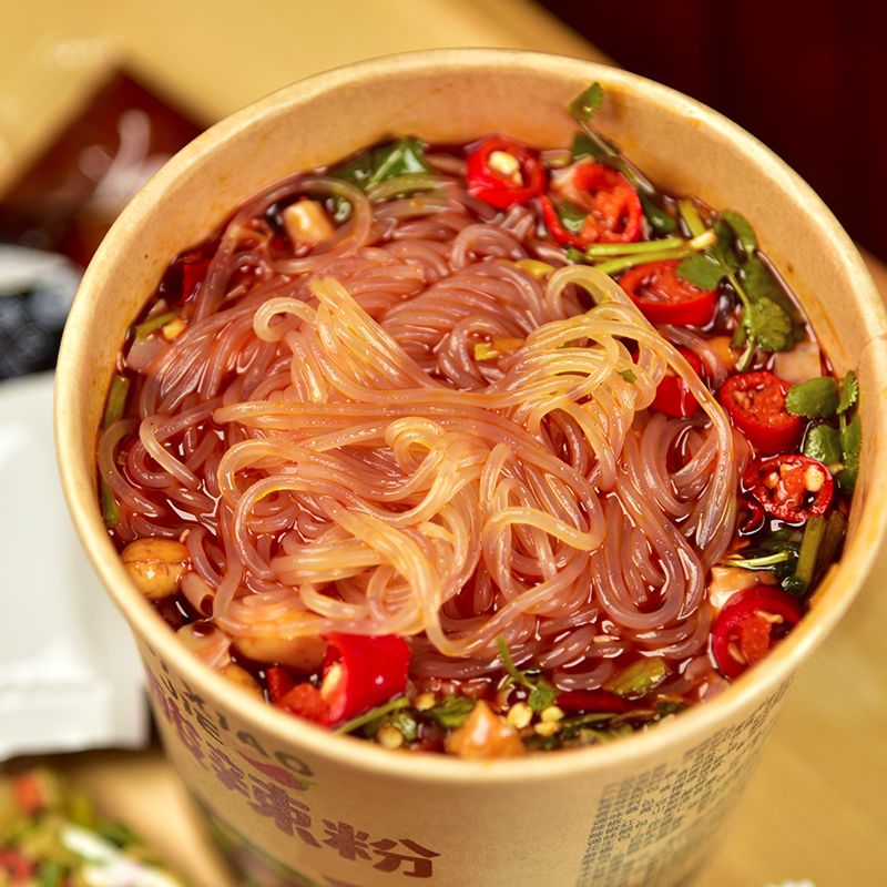 【整箱6桶装】正宗嗨吃家酸辣粉速食海吃粉丝夜宵泡面方便面米线