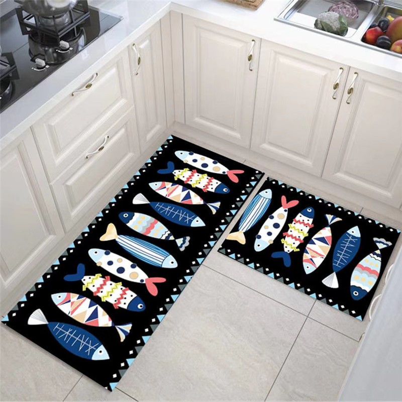 Cartoon kitchen floor mat bathroom door mat bedroom bedside carpet household foot mat door mat suit
