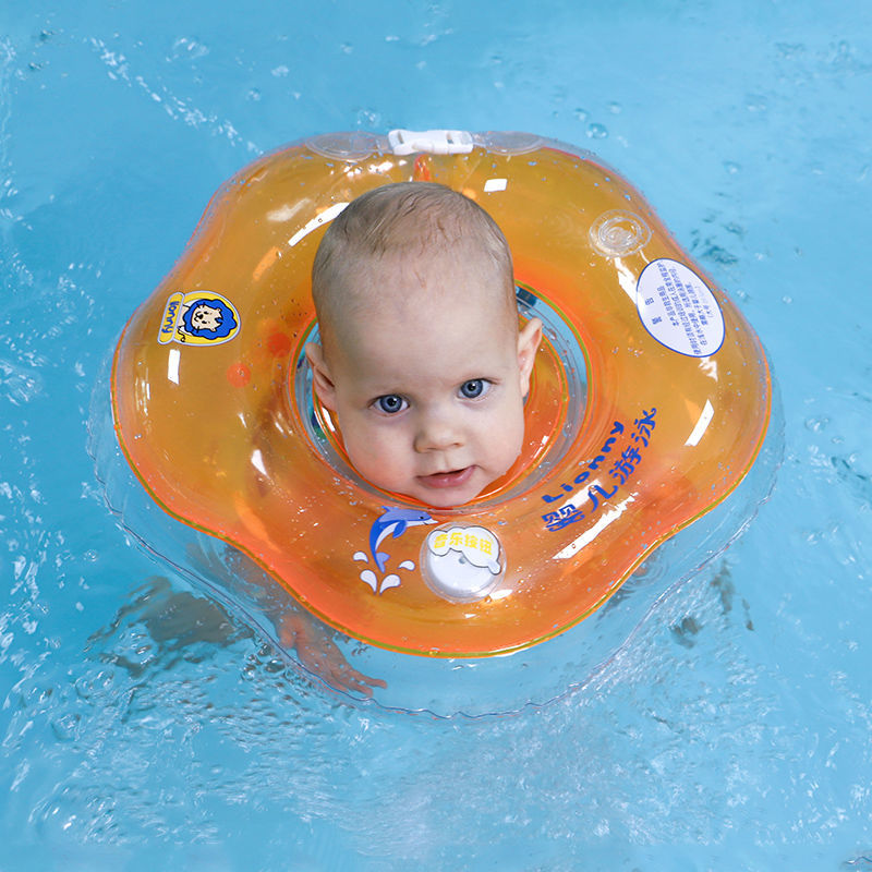 宝宝游泳圈婴儿游泳圈脖圈【0-12个月】双气囊防后仰 防呛水 加厚